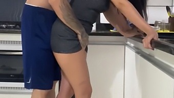 Caught My Wife Cleaning The Kitchen And Fucked Her Hard