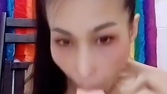 Thaitwentybabe'S Petite Vagina And Large Dildo Encounter In A Fitness-Themed Video