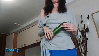 Cucumber Play Leads To Female Ejaculation And Fisting In Pussy