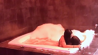Intense Doggy Style Action In The Jacuzzi With Breast Bouncing And Moaning