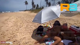 Baiano'S Wife Joins In For A Steamy Beach Encounter With A Hot Wife