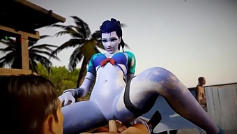 Overwatch Cosplayers Have Beach Sex In A Porn Parody