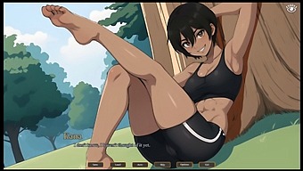 First Time Anal Experience With My Adorable Girlfriend In A Hentai Game Set In The Forest
