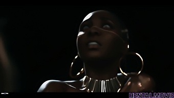 Artificial Intelligence-Created Adult Animation Featuring A Latin Woman Enslaved By An African Deity Who Enthusiastically Satisfies Her Followers