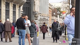 Nuria Millan, A Novice Girl, Enjoys Flirting With Strangers On The Street!