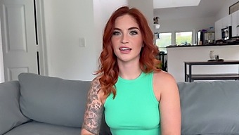 Redheaded Neighbor Seeks Advice And Gets A Rough Pounding With A Big Load