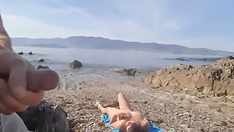 A Daring Man Reveals His Penis To A Nudist Mother At The Beach, Who Proceeds To Give Him An Oral Pleasure