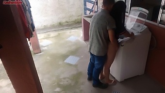 Brazilian Housewife Indulges In A Steamy Encounter With The Washing Machine Repairman While Her Husband Is Out